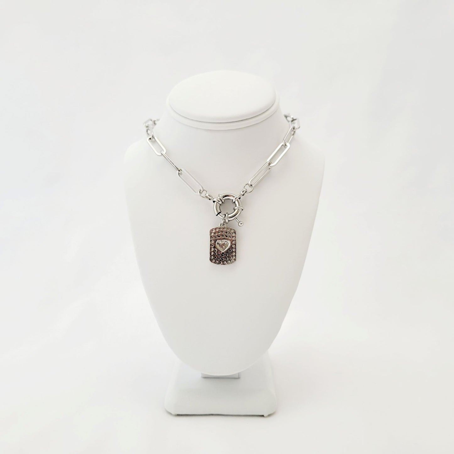 Silver Necklace With Dog Tag