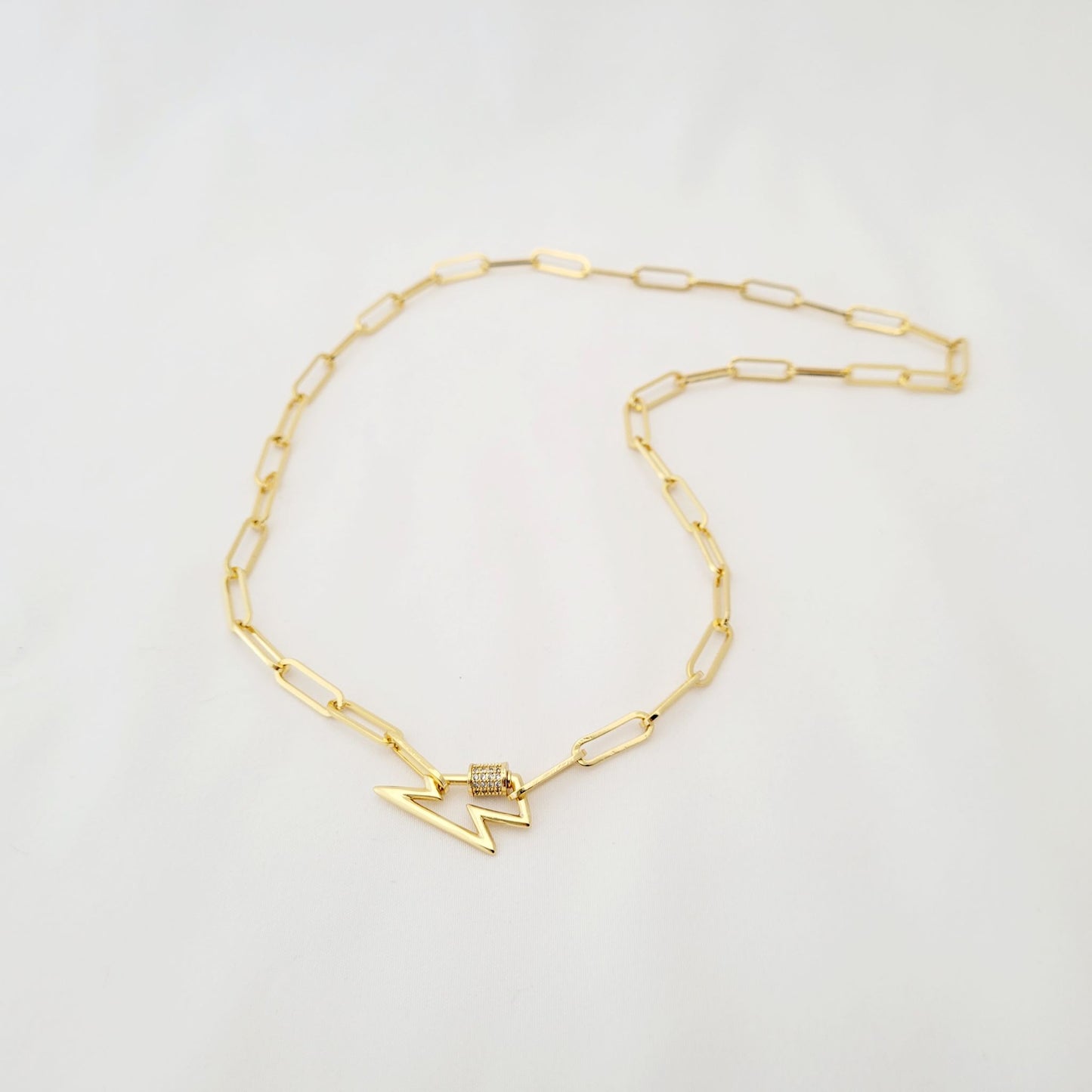 Gold Necklace With Carabiner