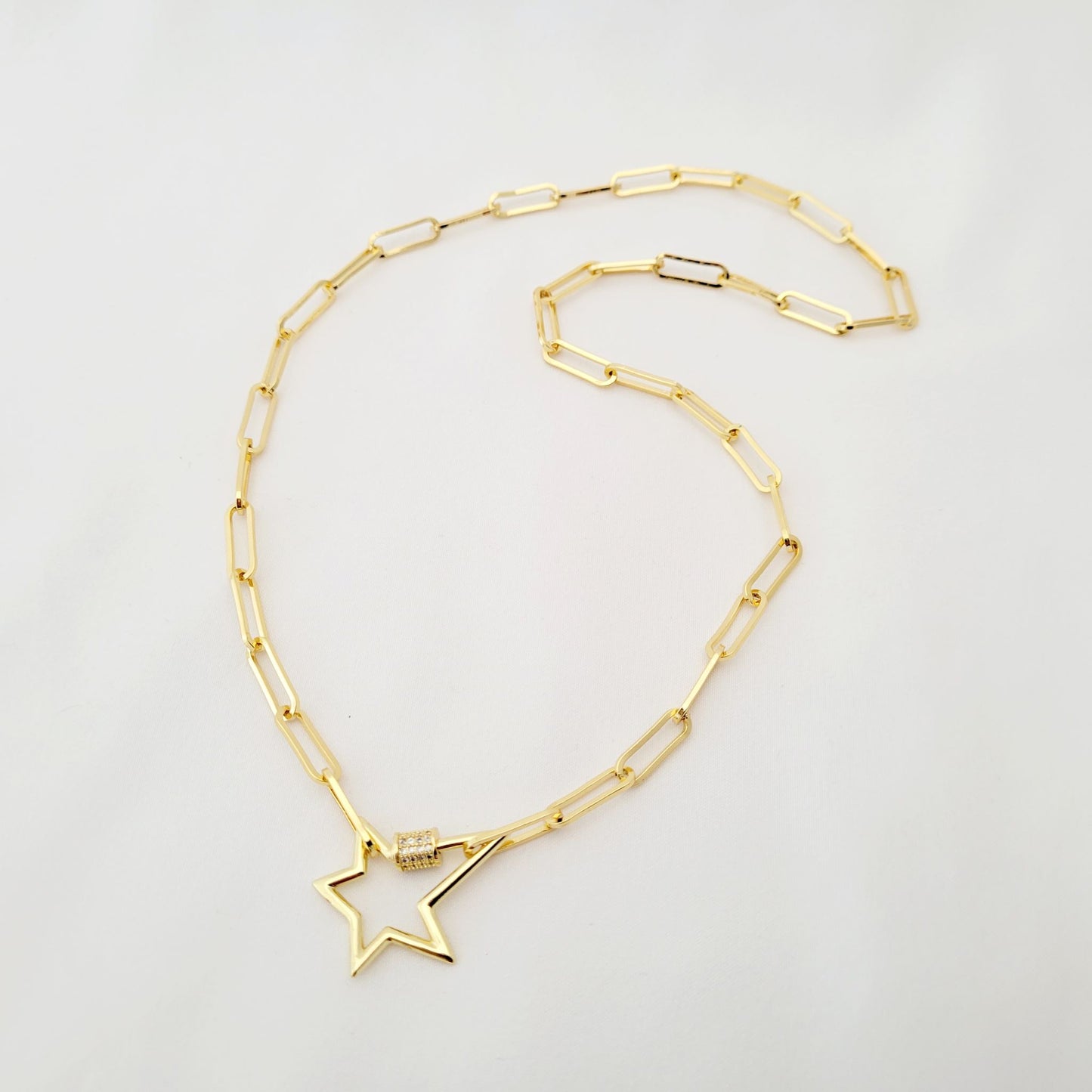 Gold Necklace With Carabiner