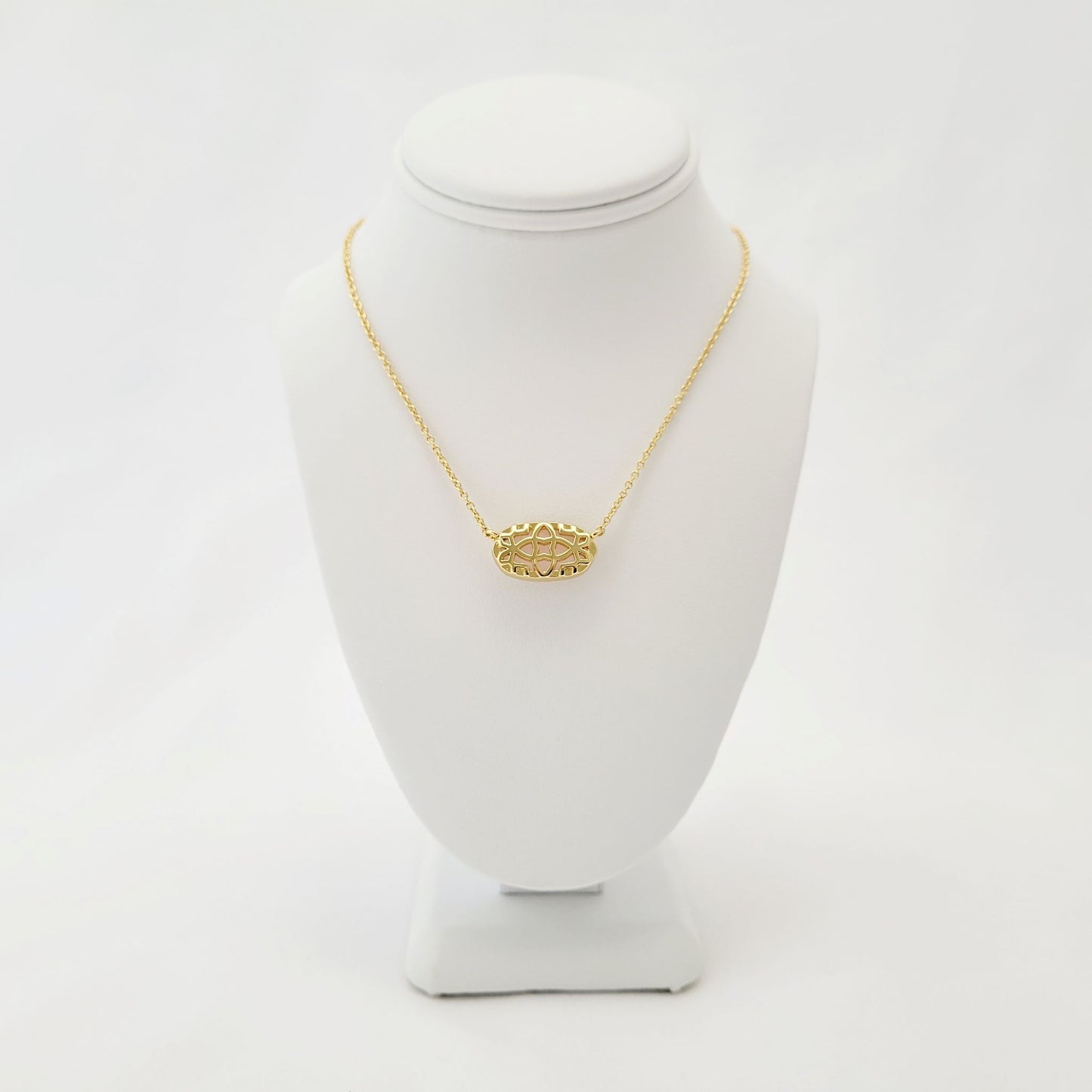 Gold Necklace With Quartz Pendant