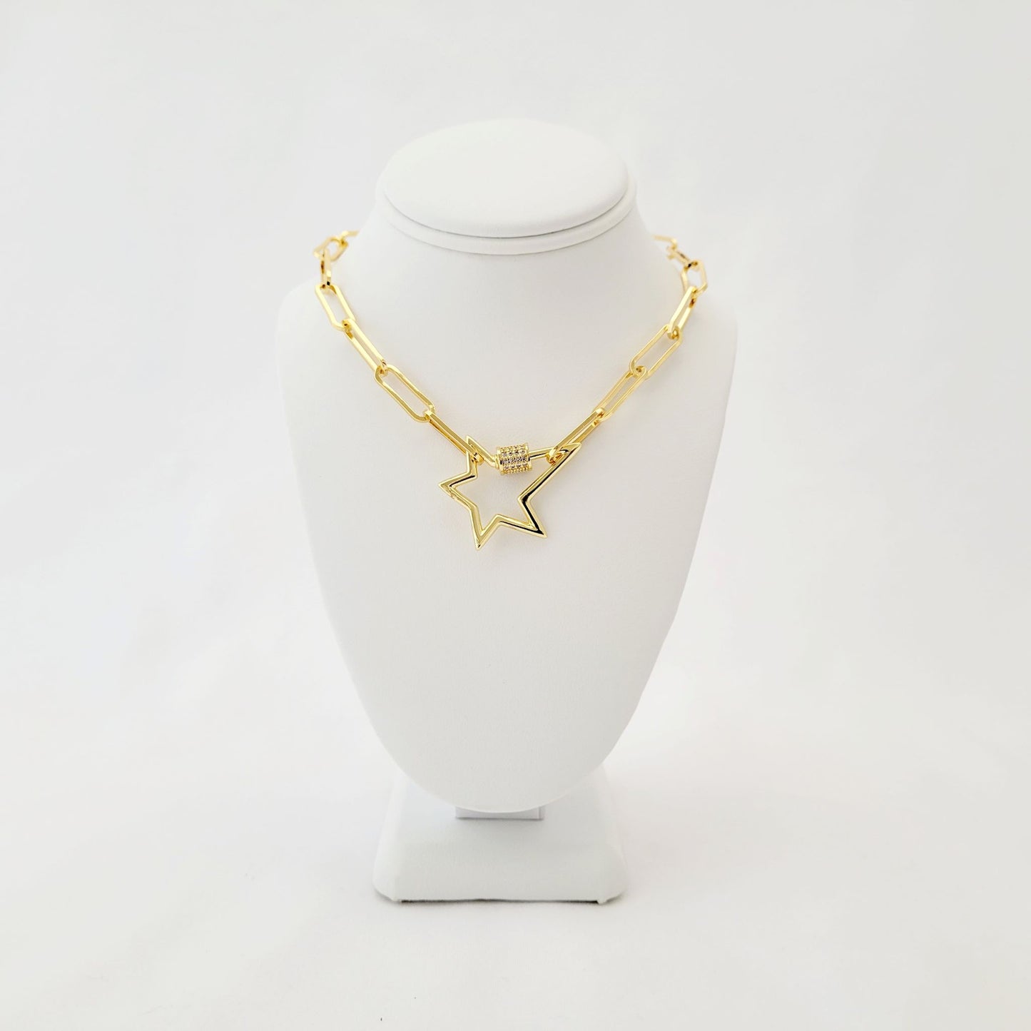 Gold Necklace With Carabiner