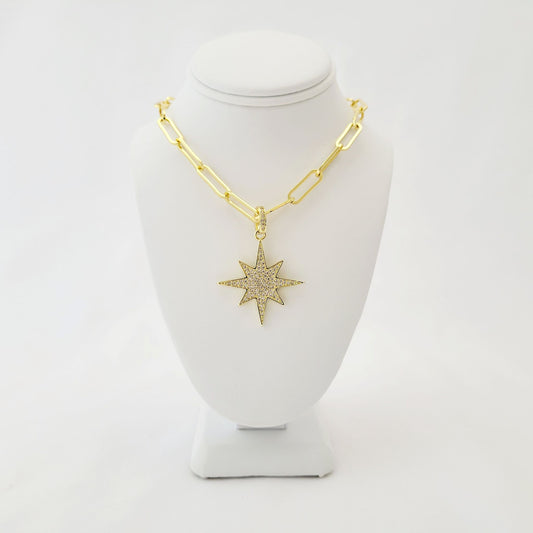 Gold Necklace With Star Pendant