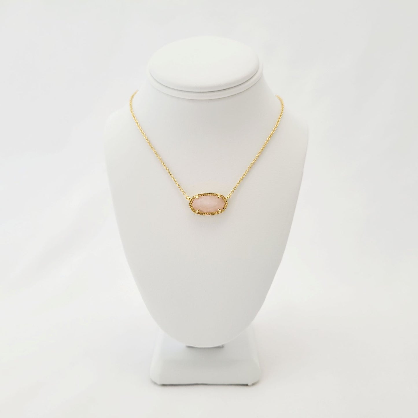 Gold Necklace With Quartz Pendant