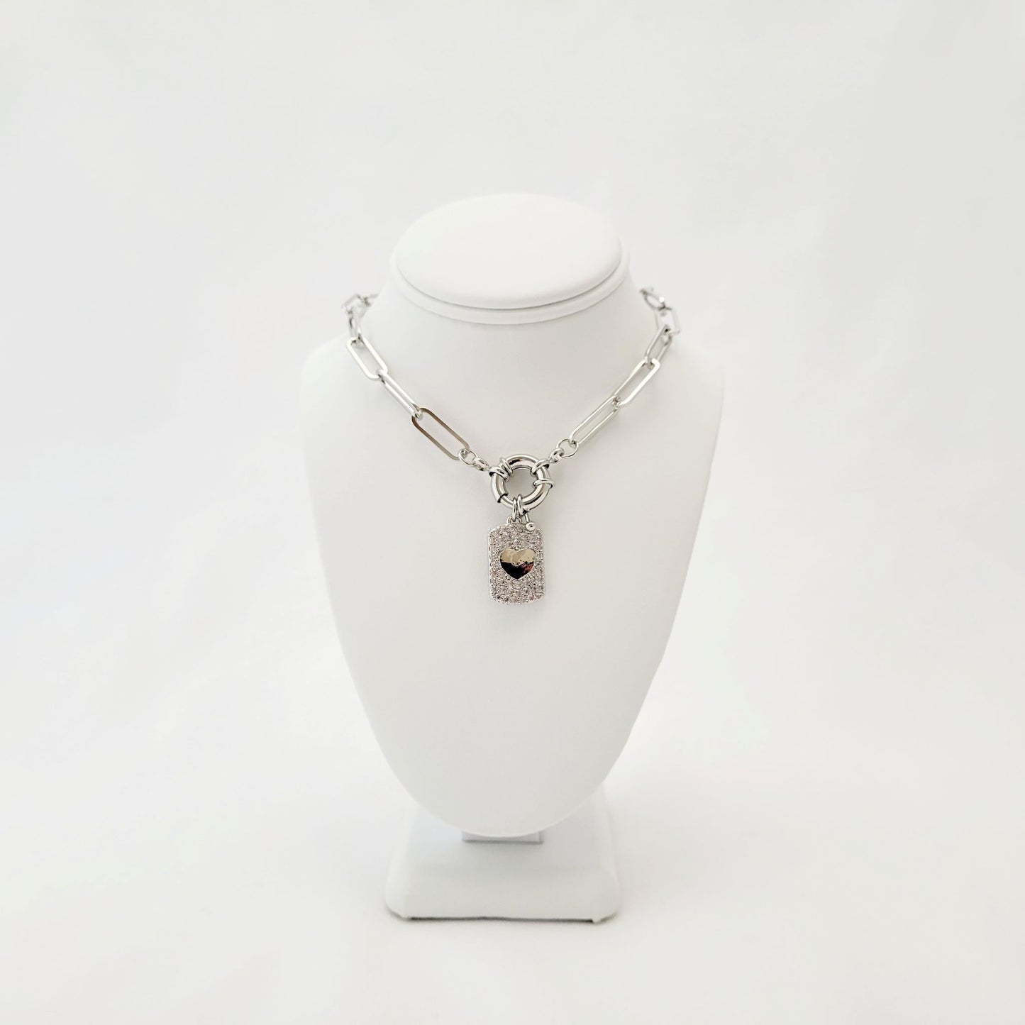 Silver Necklace With Dog Tag